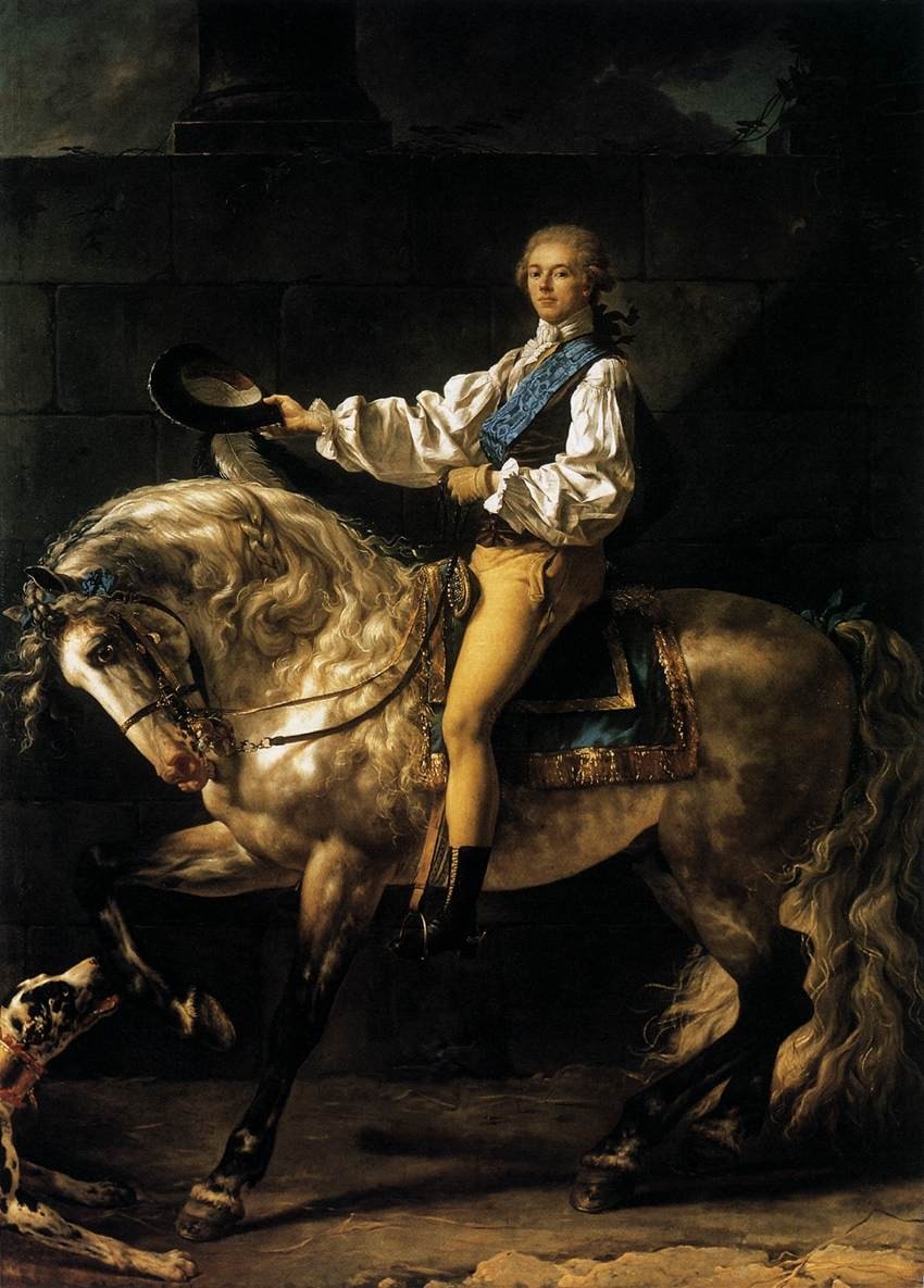 Equestrian Portrait of Stanislas Kostka Potocki OGQ Backgrounds HD