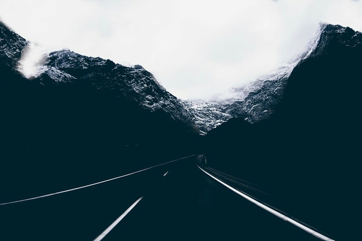 black and white