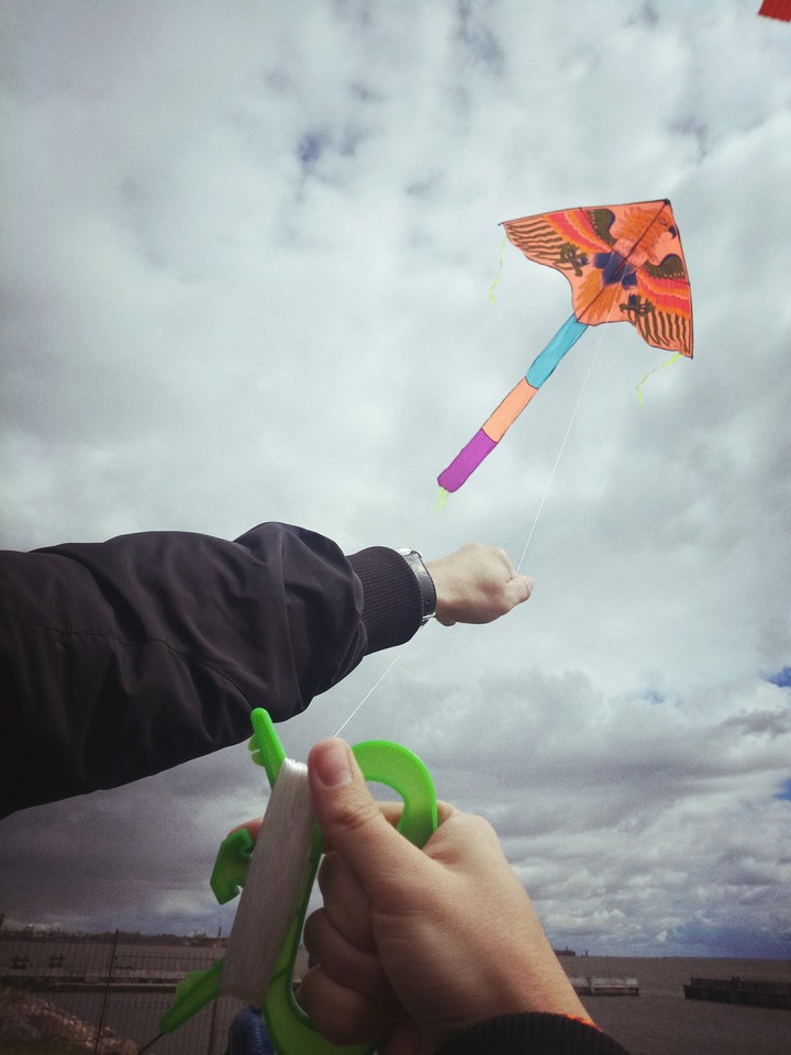 flying kite