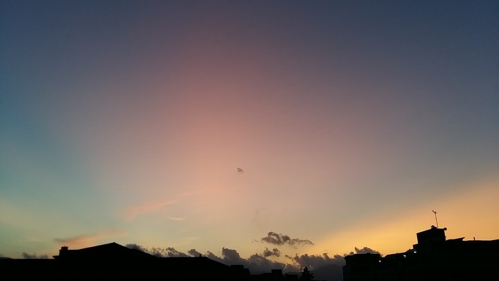 Unique sunset