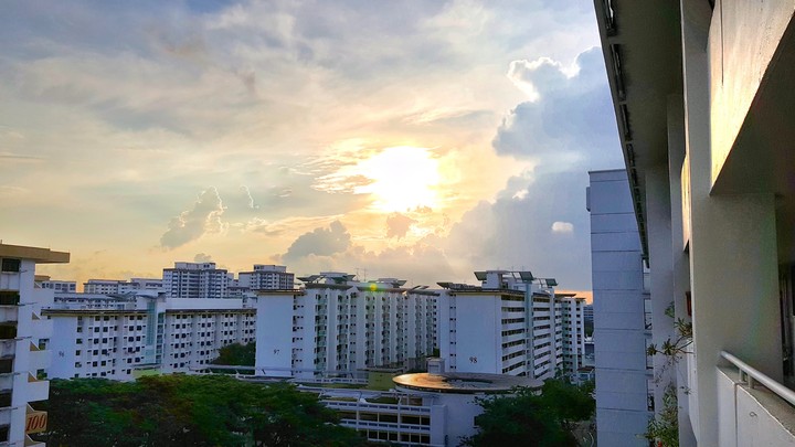 sunrise of HDB