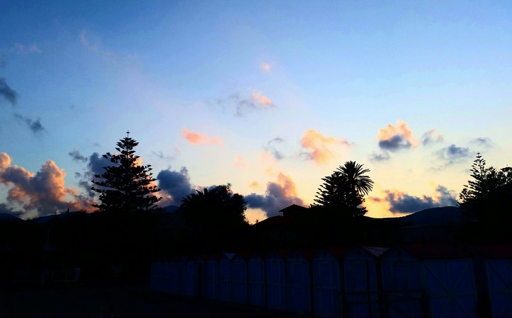 Sunset ad mountains profiles