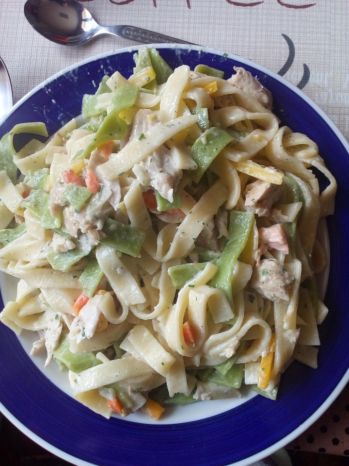 Nudeln.Lachs und spinatnudeln my Pranza