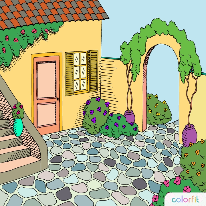 Cobble Stone Patio