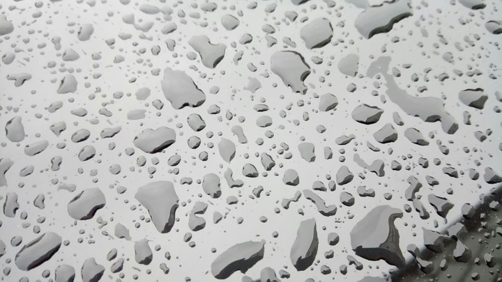Rain on a car