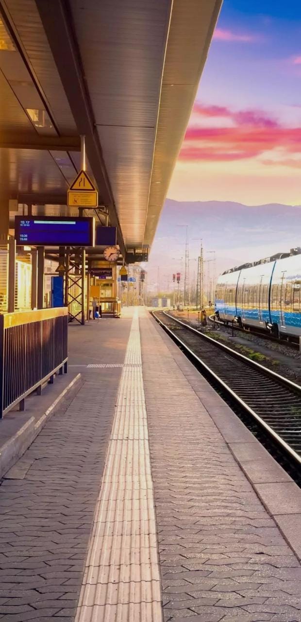 beautiful railway platform