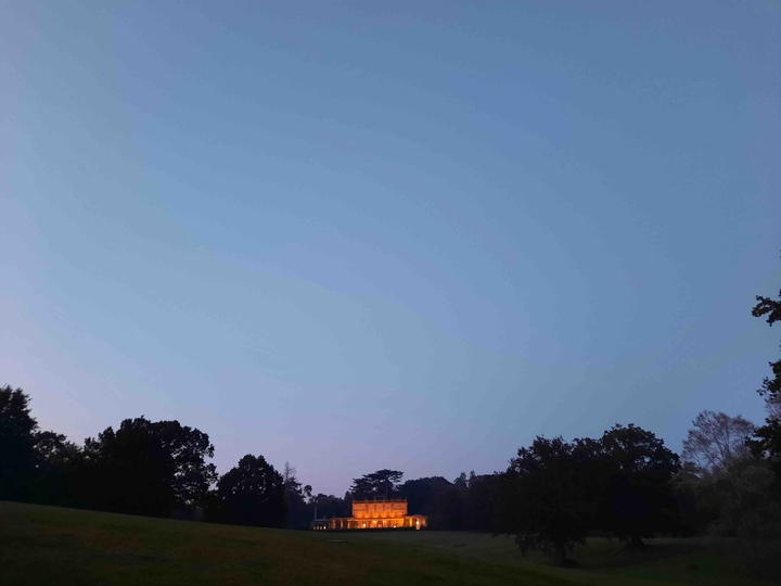 Manor beneath the deep blue firmament