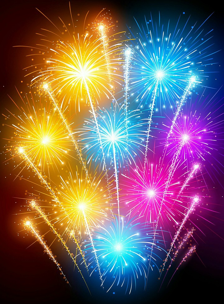 neon fireworks