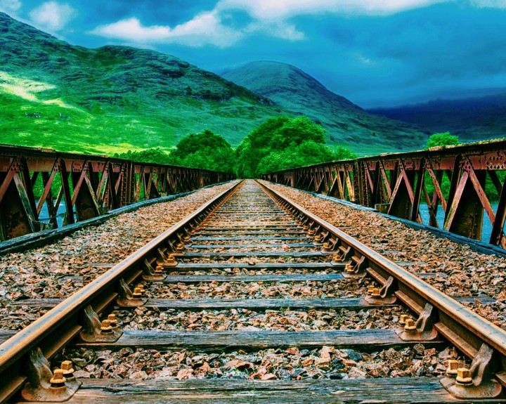 Old railroad tracks