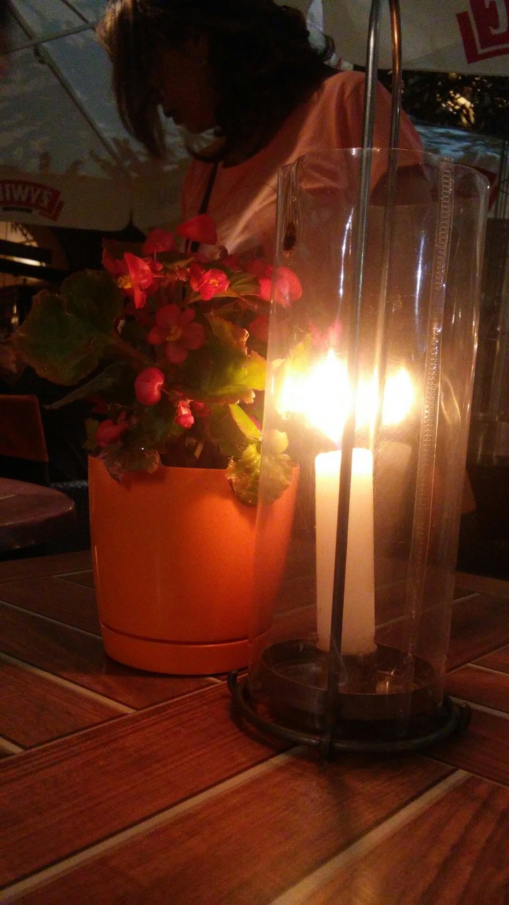 flowers and candles