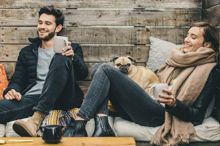 Happy Pug Family