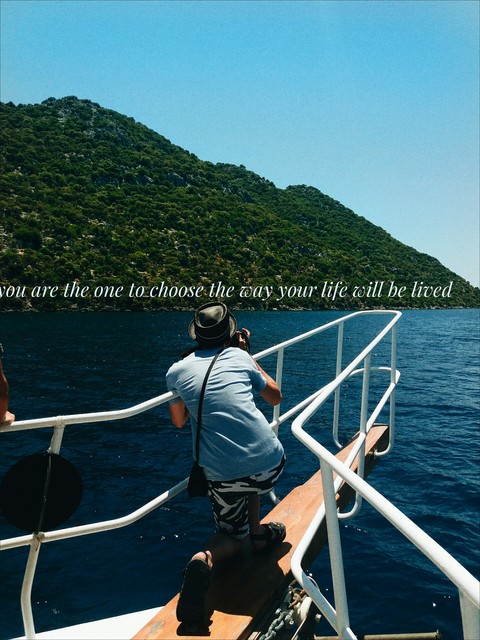 you are the one to choose the way your life will be lived