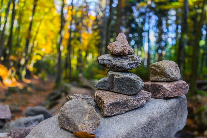 Balance Blurred Background Boulders
