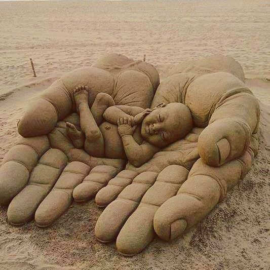 Escultura en arena.