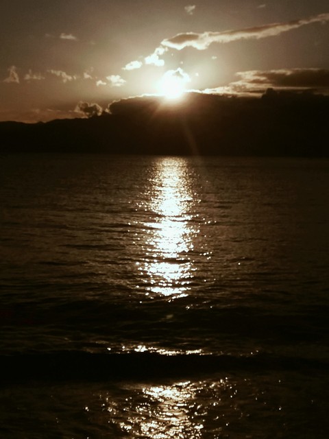 sunset from strait