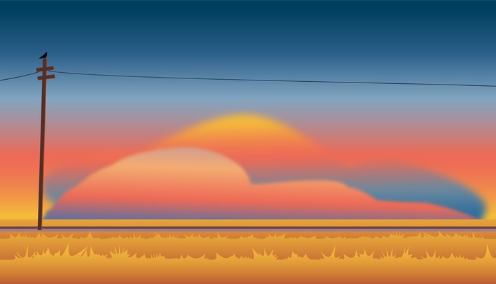 autumn flat landscape