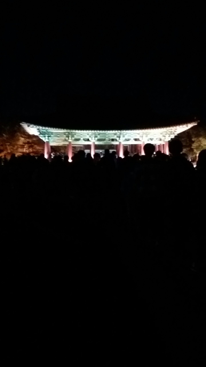 야경을 보러 몰려든 사람들