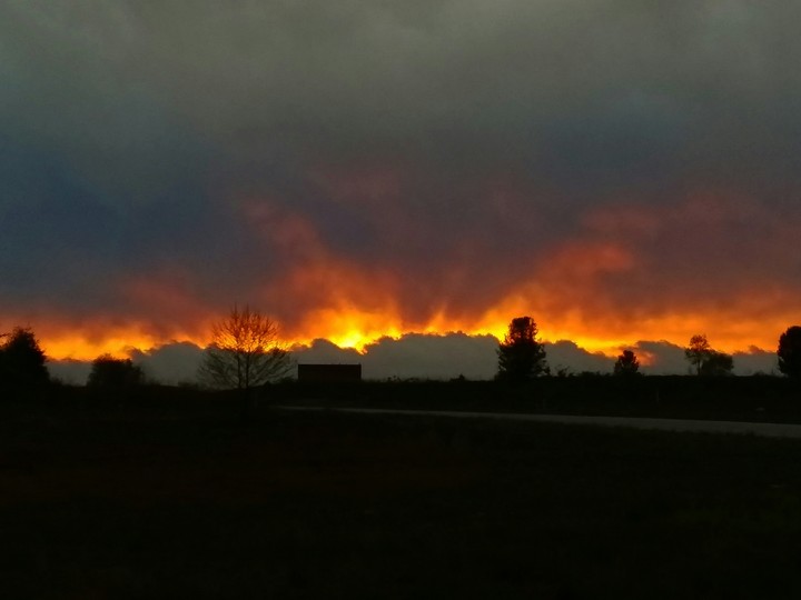 sunset of fire