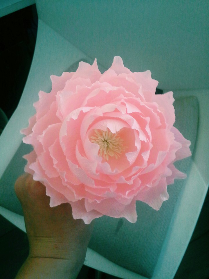 crepe paper flower