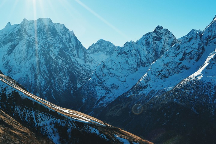 the mountains