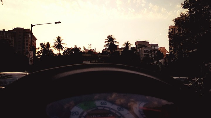 a beautiful evening ride view