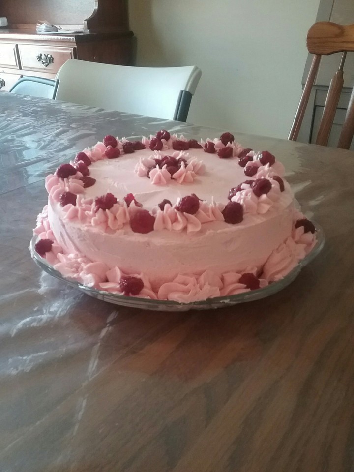 a raspberry cake
