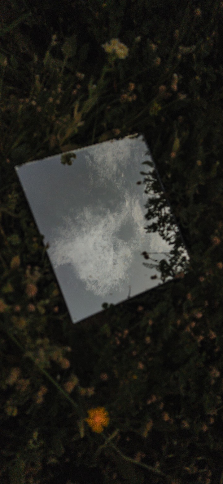 sky in mirror, my Instagram ID: @mi_na_k