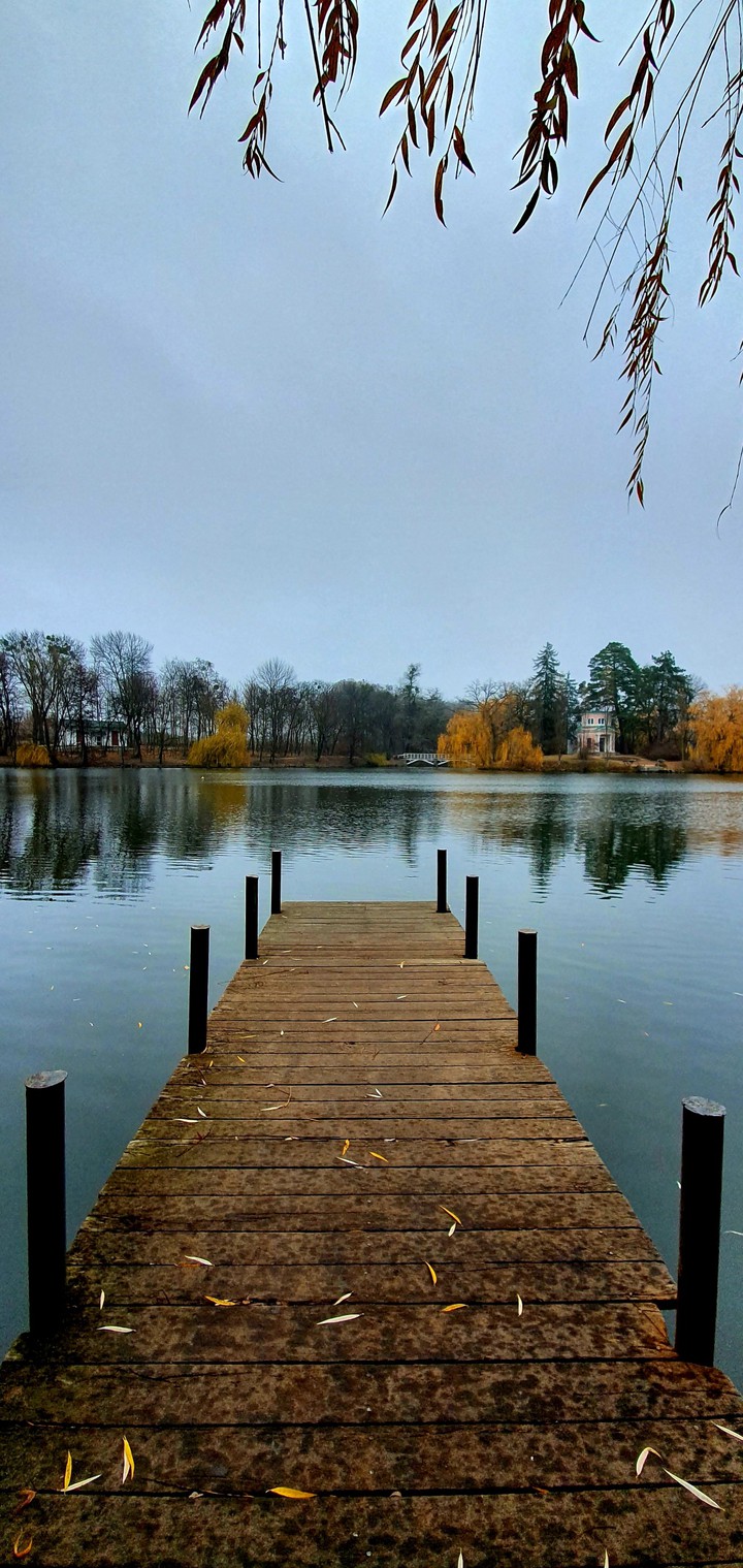 Sofia park, Uman, Ukraine - in the Autumn fall of November