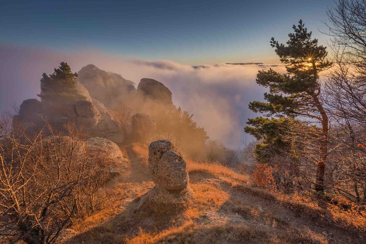 утро в горах