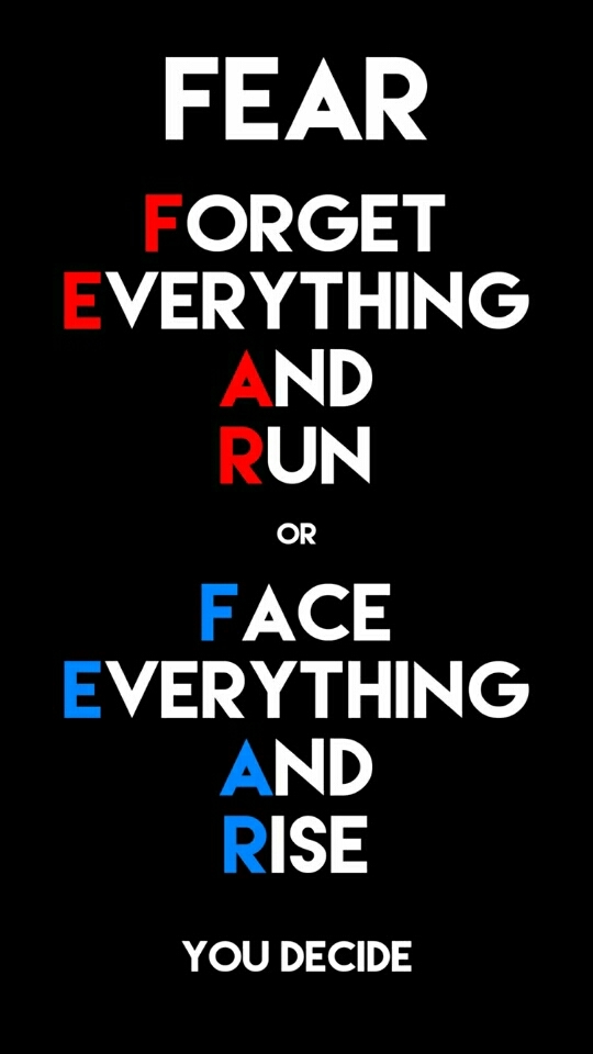 Fear....