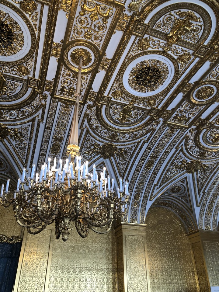 Golden chandelier