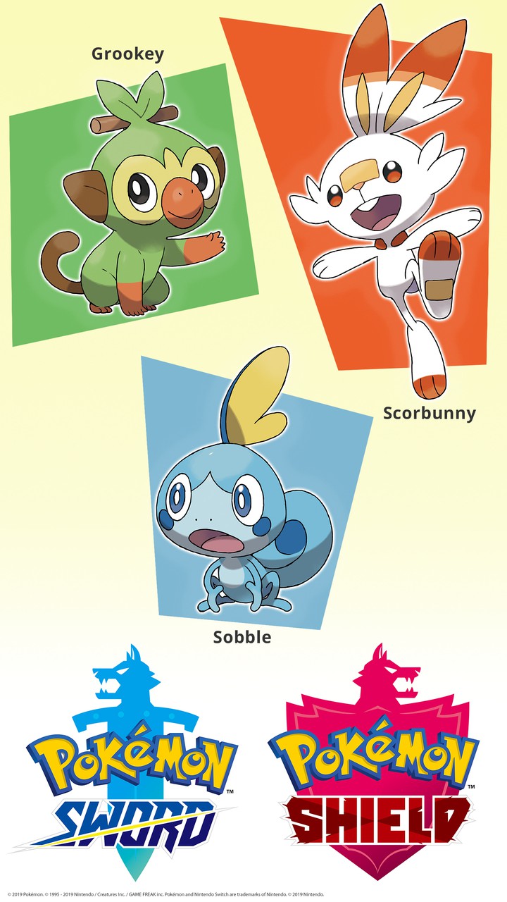Grookey, Scorbunny y Sobble | Pokémon Sword & Shield
