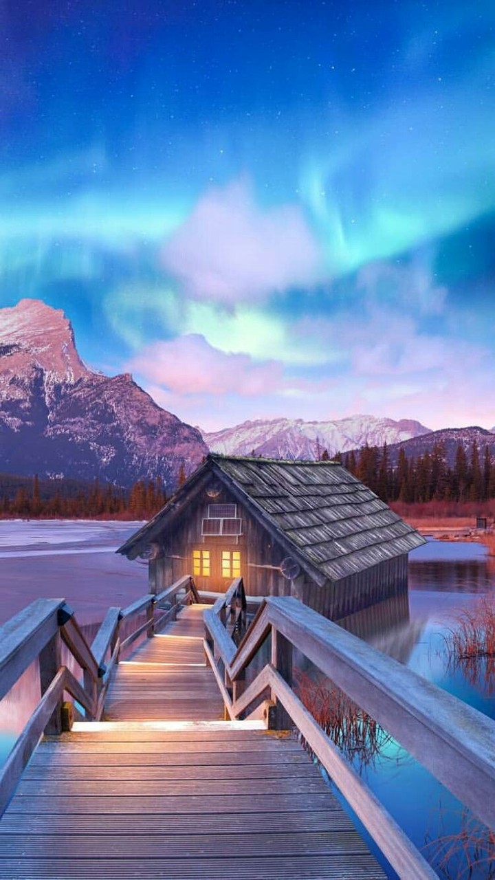 Cabin at a lake