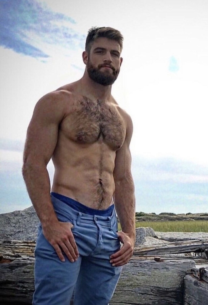 Hot handsome strong men