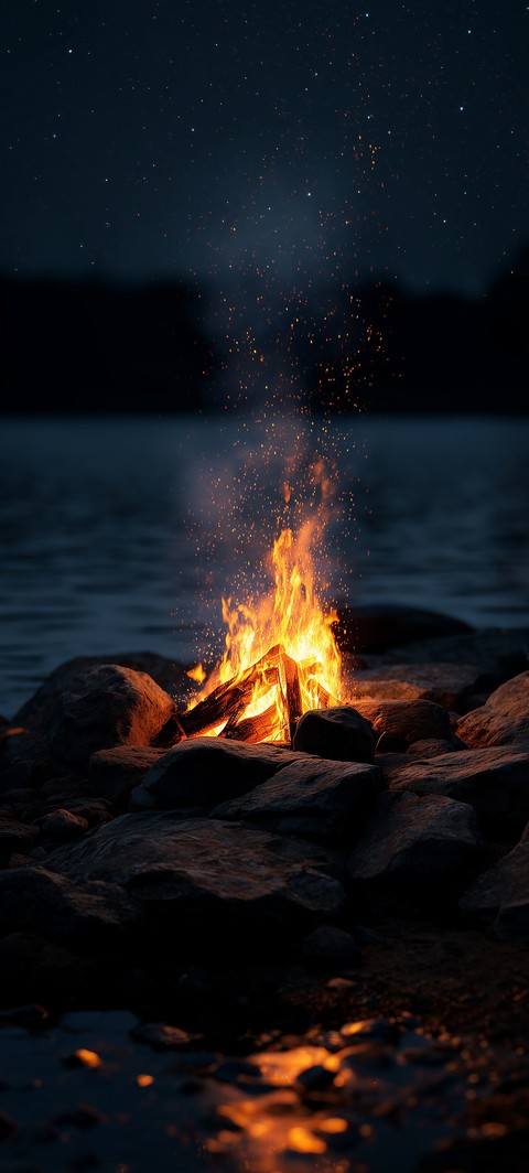 tapety evening, flame
