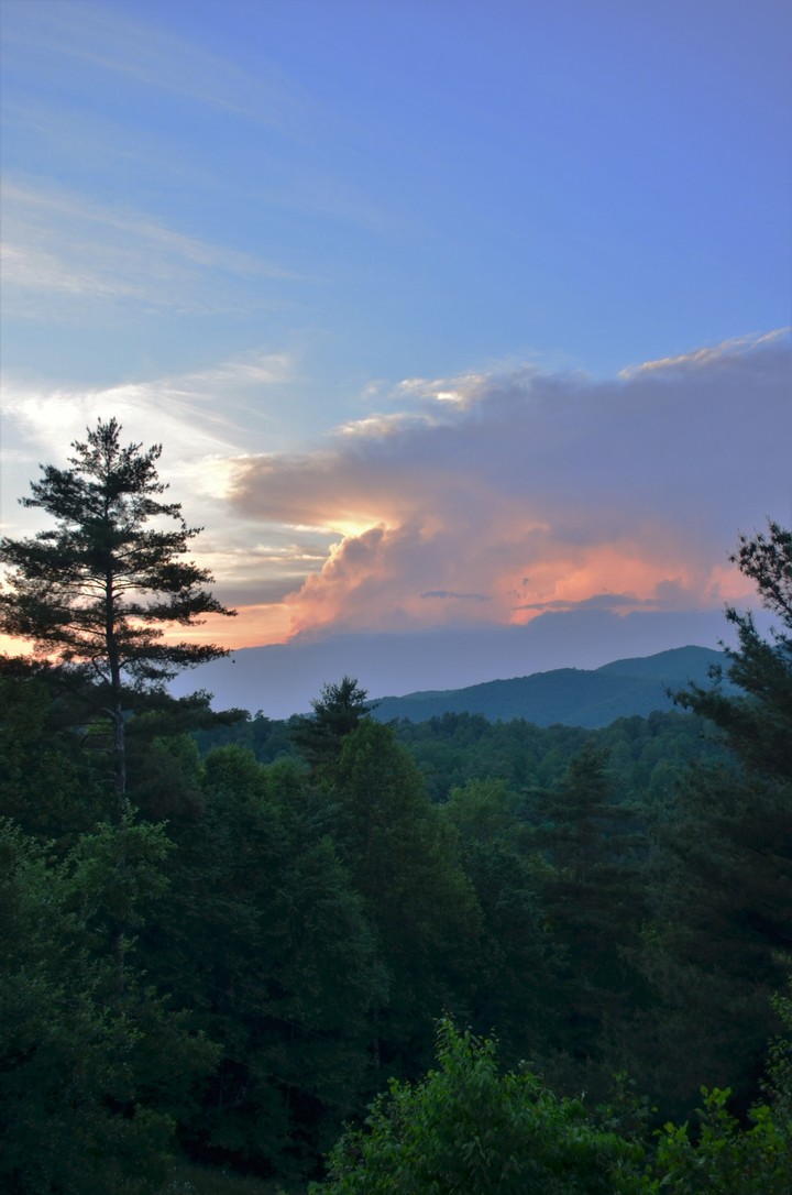 thunderstorm over the mountains