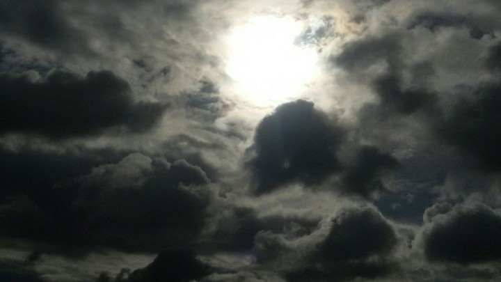 Cloudy sun at Ganga