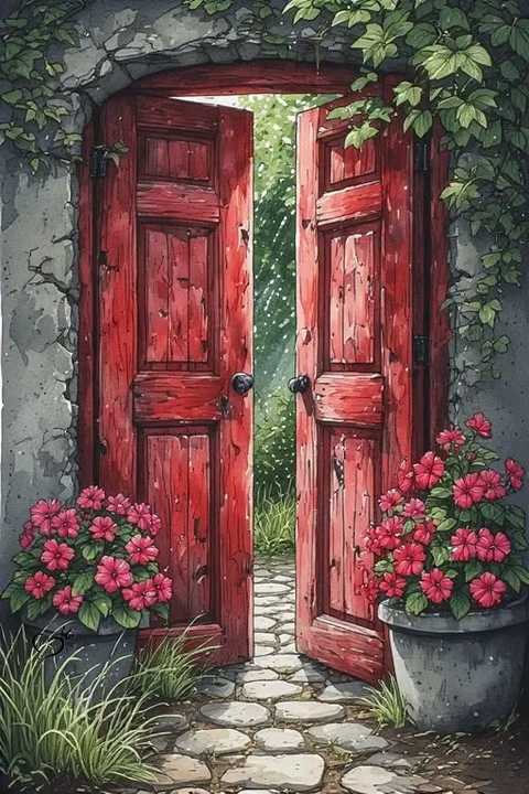 Gate, red桌布