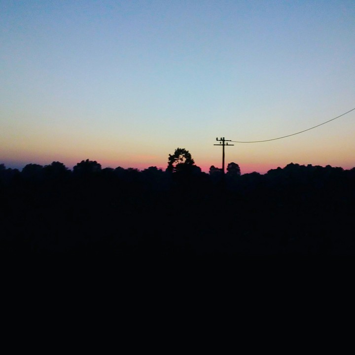 pink sunset in India