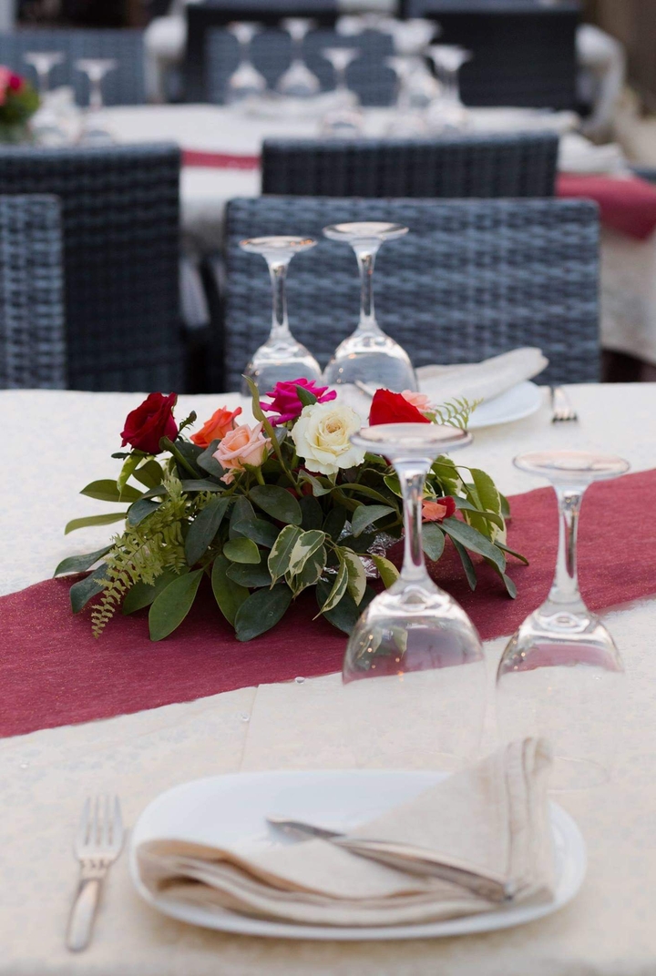At restaurant's table
