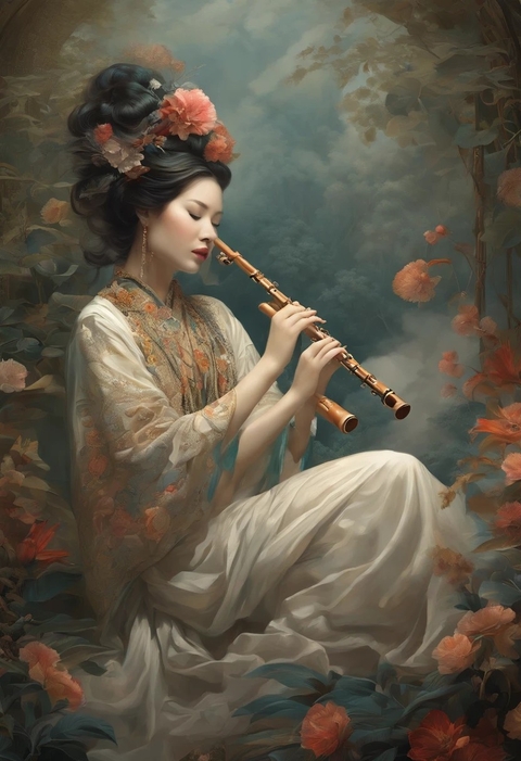 шпалери musician, Flute