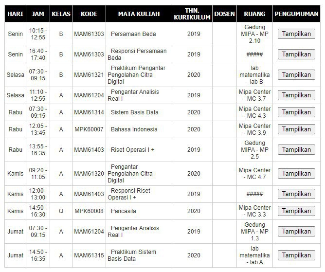 JADWAL GANJIL 2020