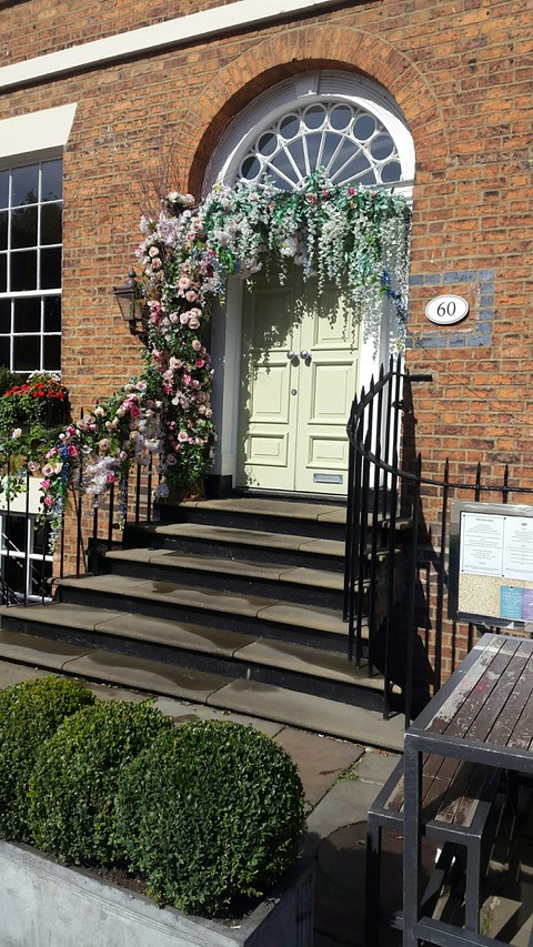 Door with flowers