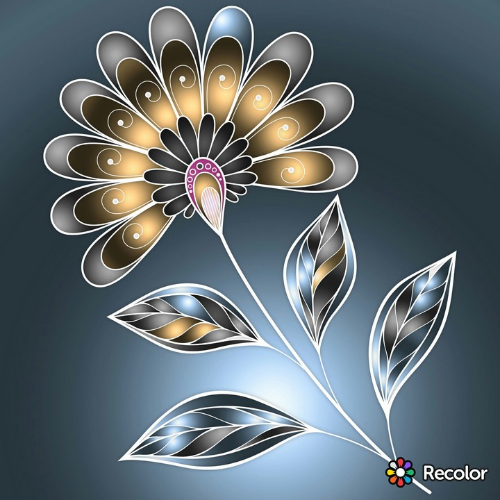 una flor oro