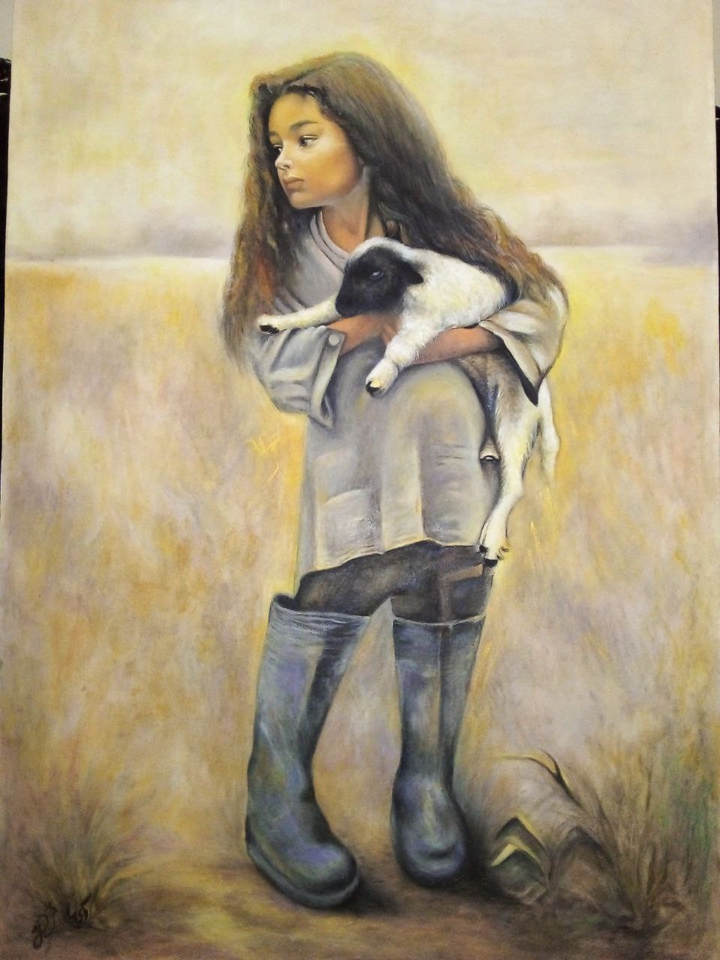 Aisa,oil painting,little girl