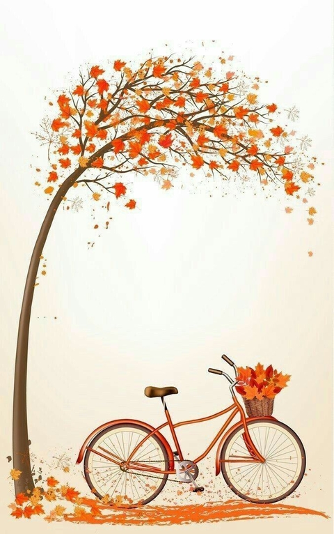тапети Autumn, bicycle
