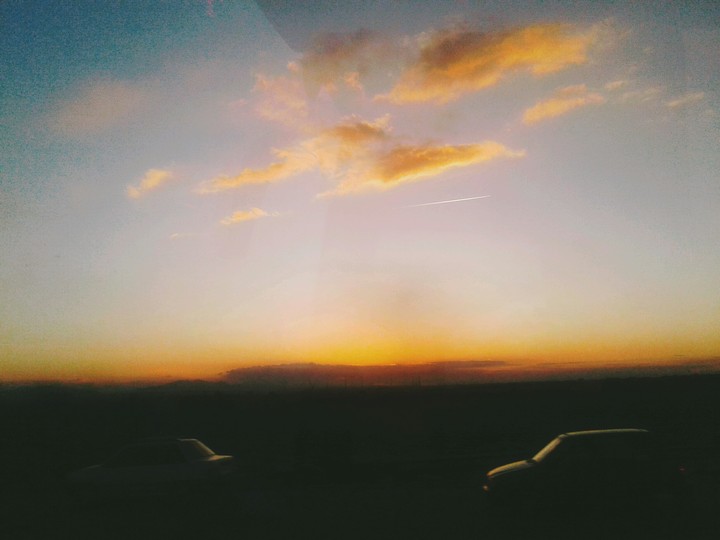 sunset shining