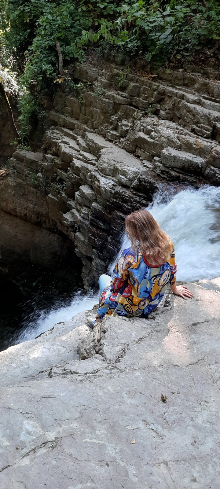 girl in the waterfall