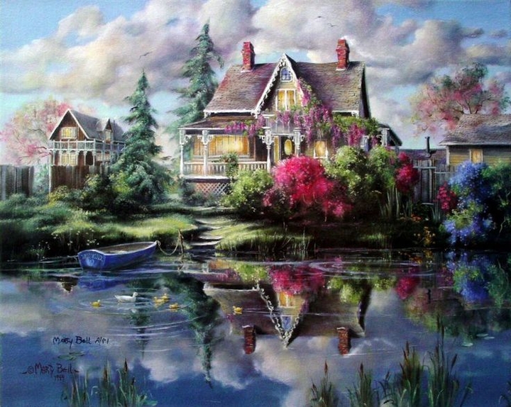 Village painting