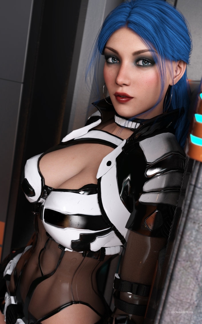 3D warrior female
